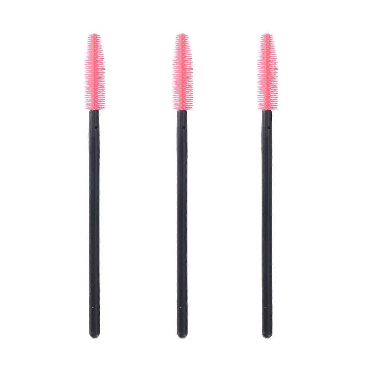 Eyelash And Eyebrow Brush Eyebrow Comb Ladies Rosy 10x2x2cm Disposable Usage 100Pcs