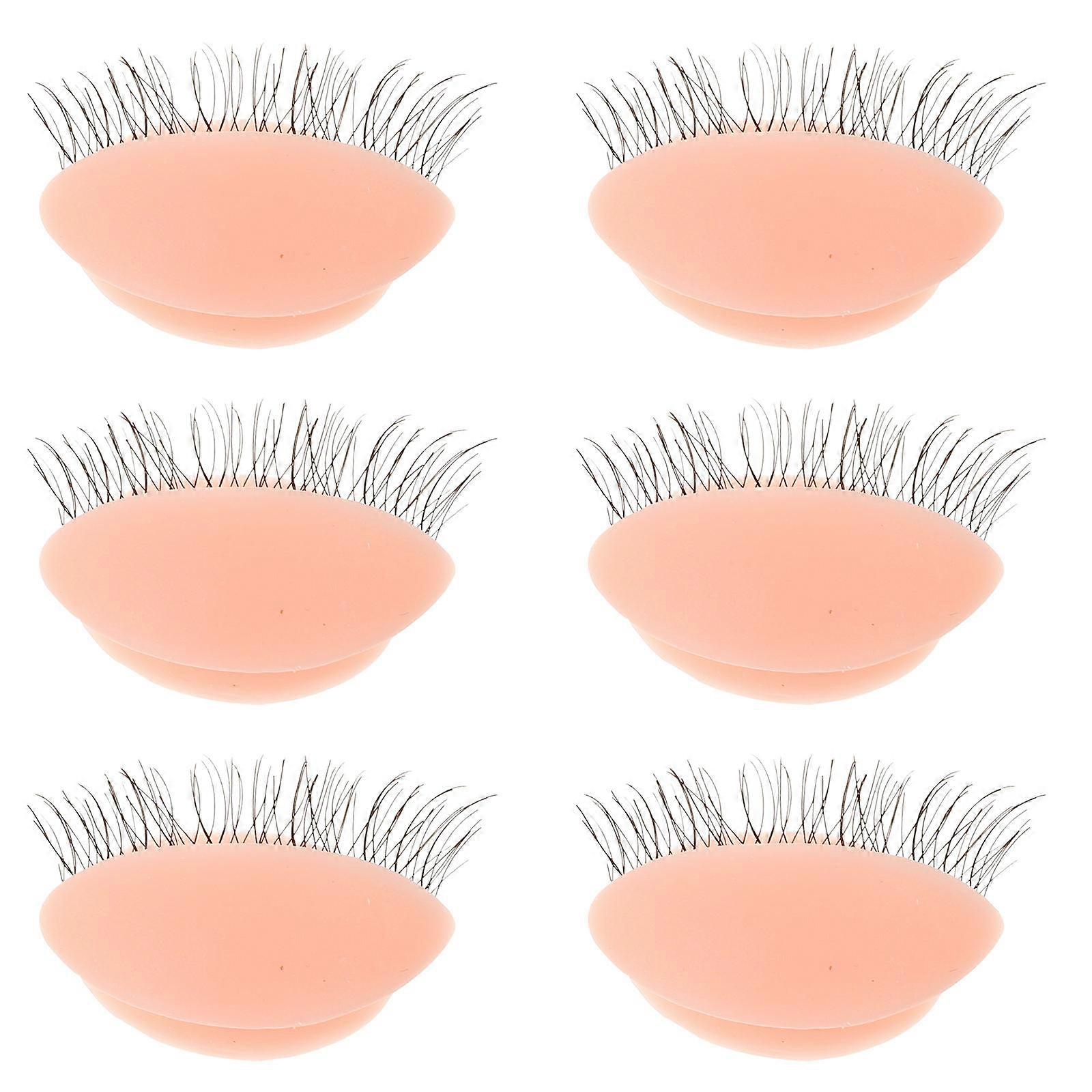 3 Pairs Detachable Eyelids for Eyelash Extension Practice – Realistic Removable Lash Practice Eyes, Portable Training Props, Easy Clean & Reusable