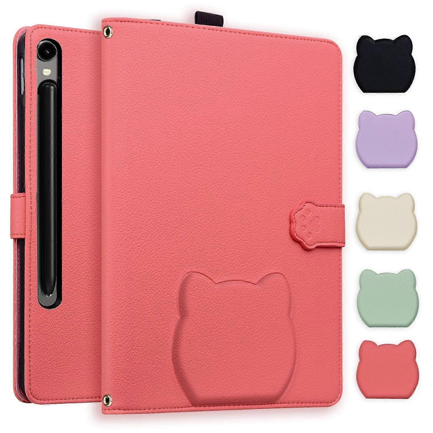 Cat Leather Case For Samsung Galaxy Tab S10 FE+