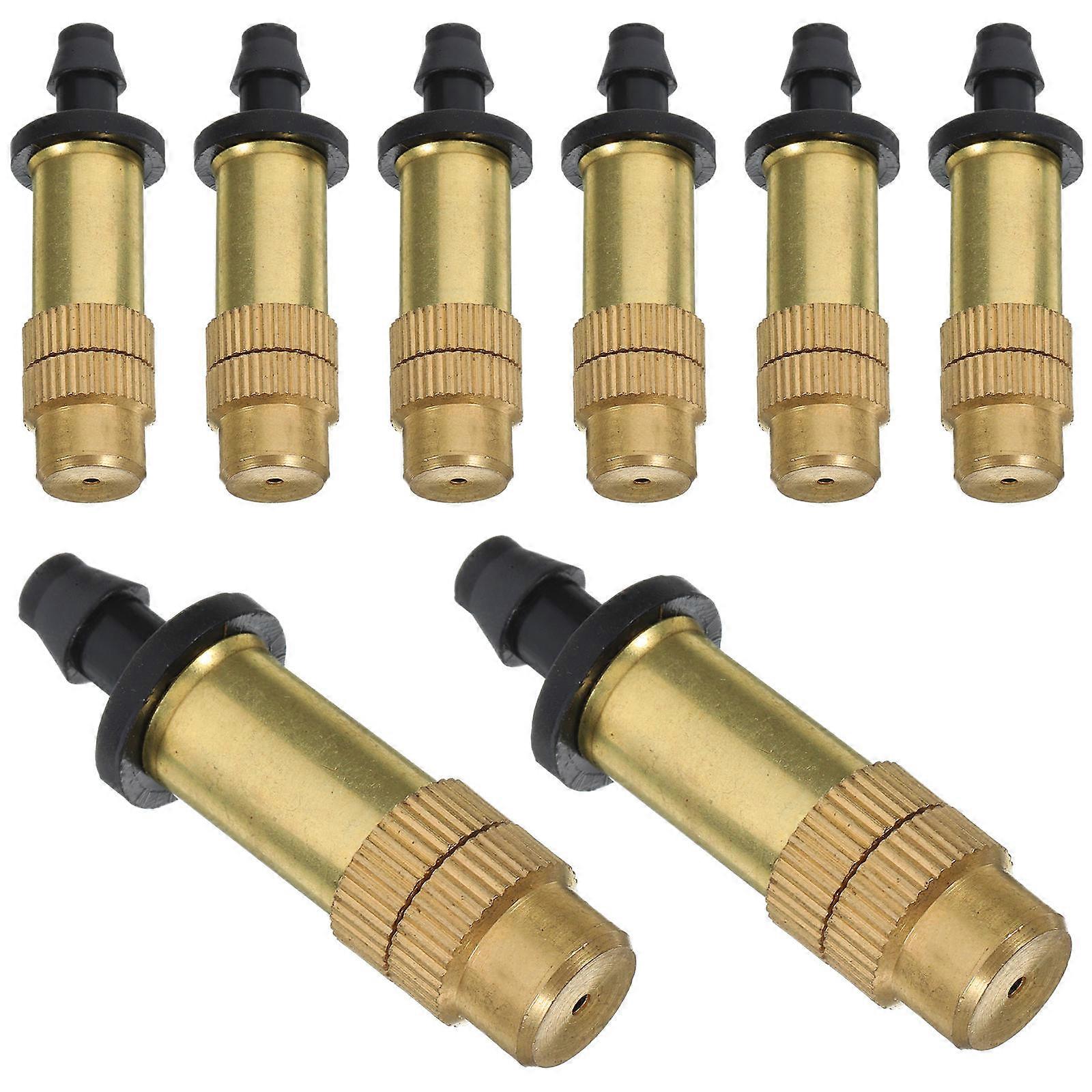 Irrigation Nozzle Misting Nozzle Spray Mister Nozzle Head Agricultural Equipment Cooling Spray Copper 1.6×0.4×0.4in 10Pcs