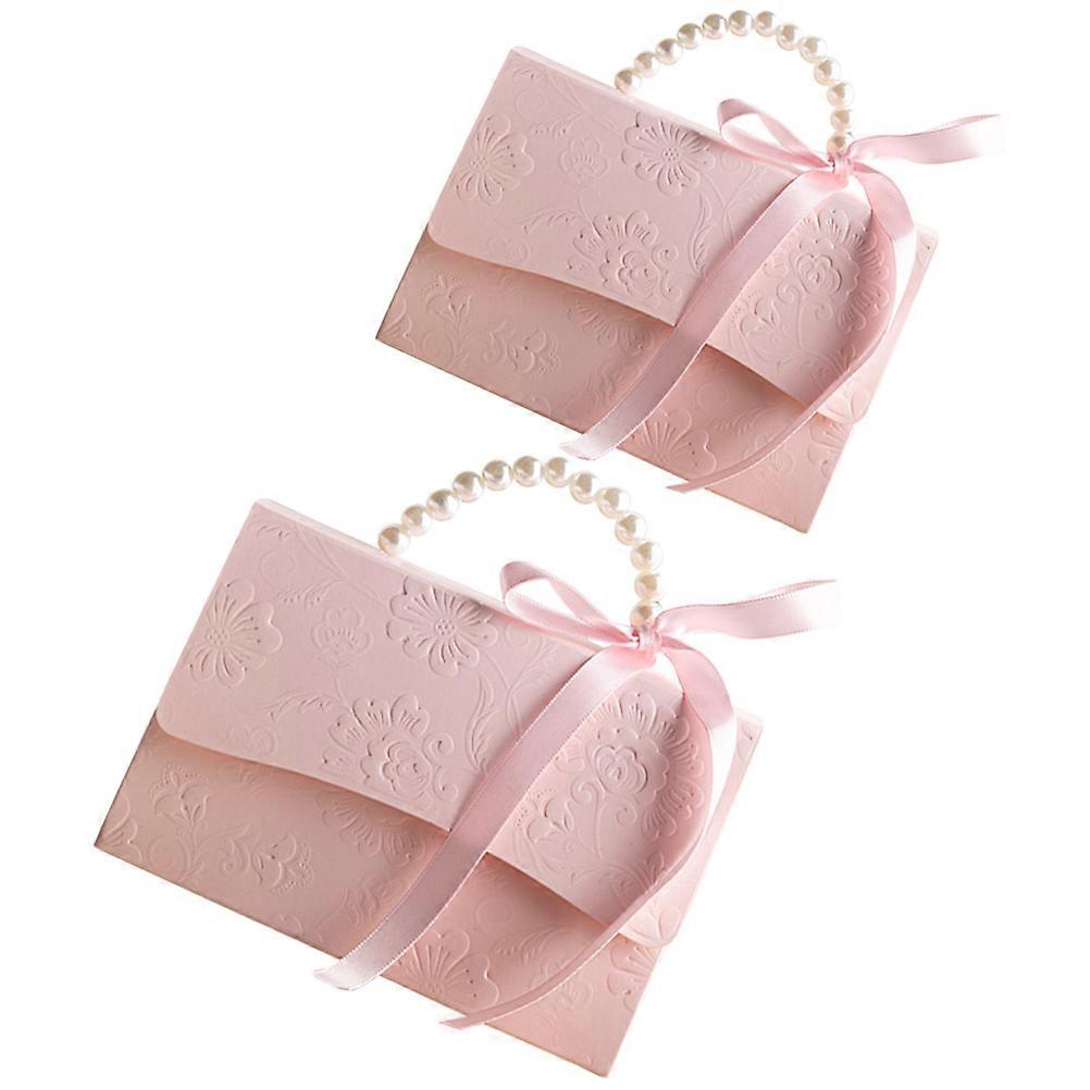 Hediye Paketleme Kutusu Kağıt Yapımı Hediye Sarıcı İnci Zincir Basit Tasarım Ev Kullanımı 9.80x6.10x5.00cm 2 Adet