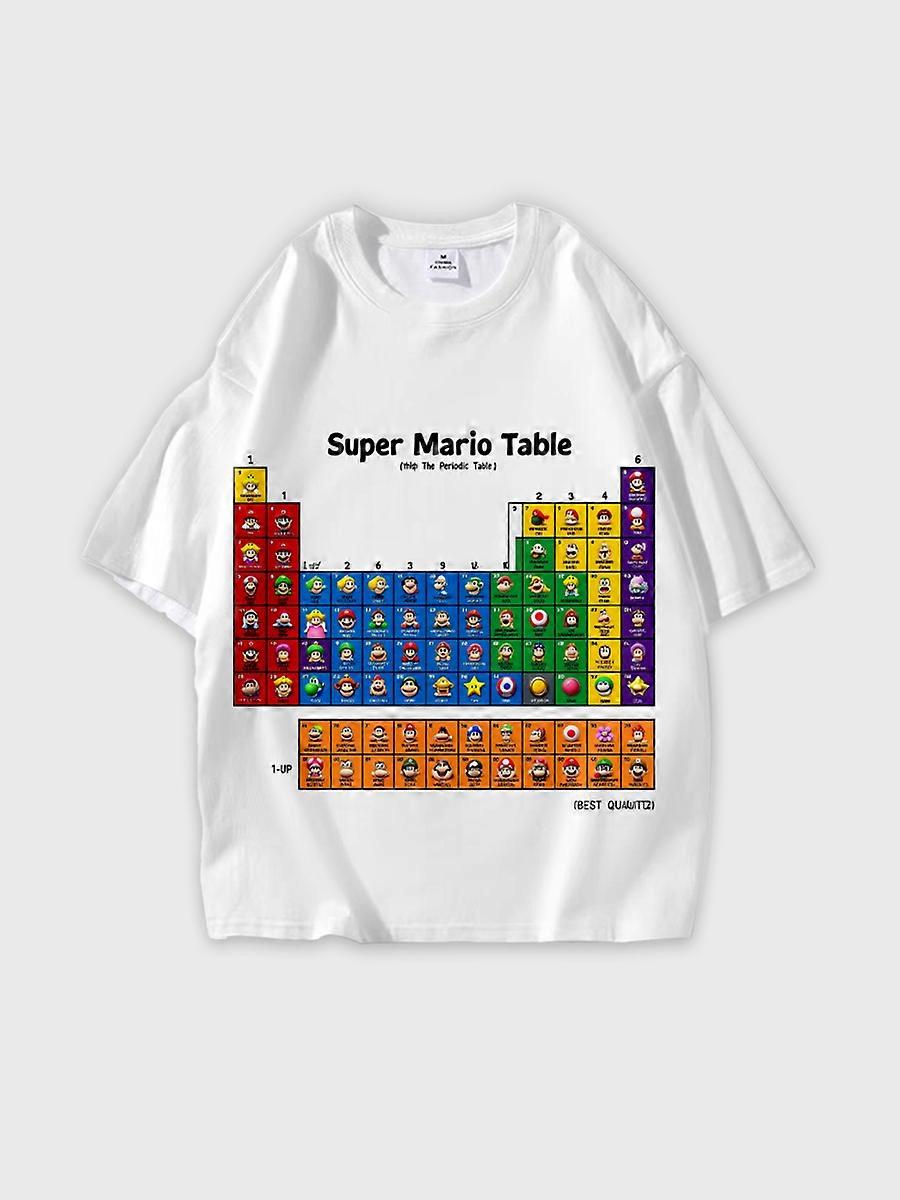 T-shirt Round Neck Loose Fit Short Sleeve Pattern Model E1837 Casual Tee