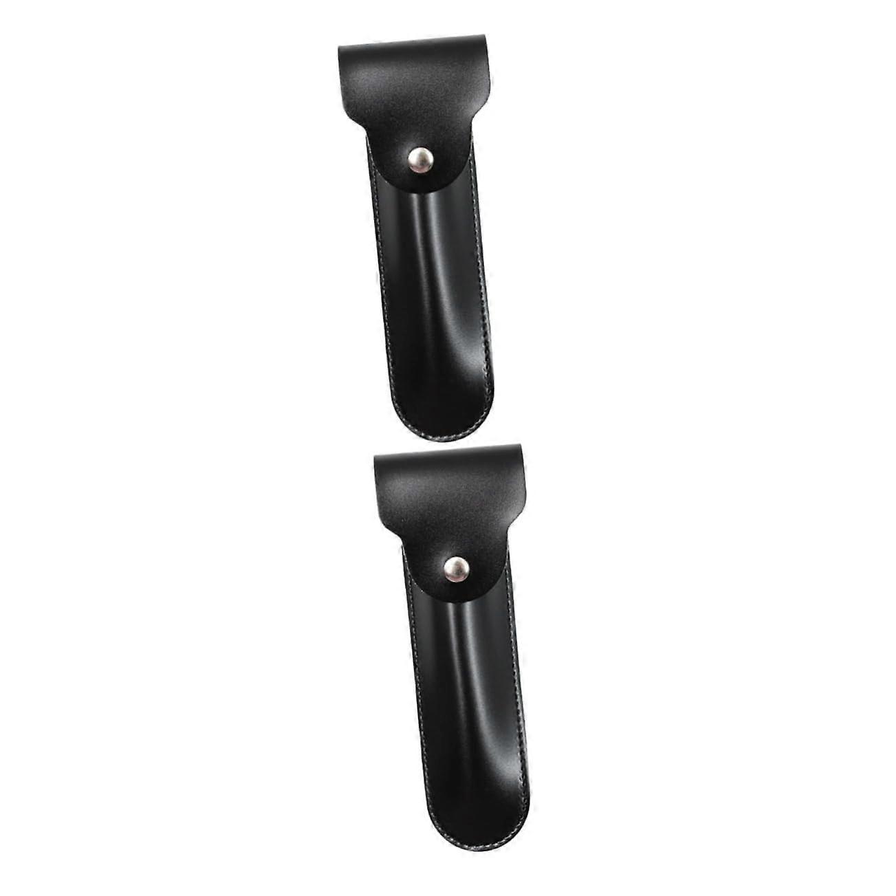 2 x Razor Storage Case Razor Cover Joy Razor Travel Razor Soft Razor Protective Case Razor Case Portable Razor Case Black Leather