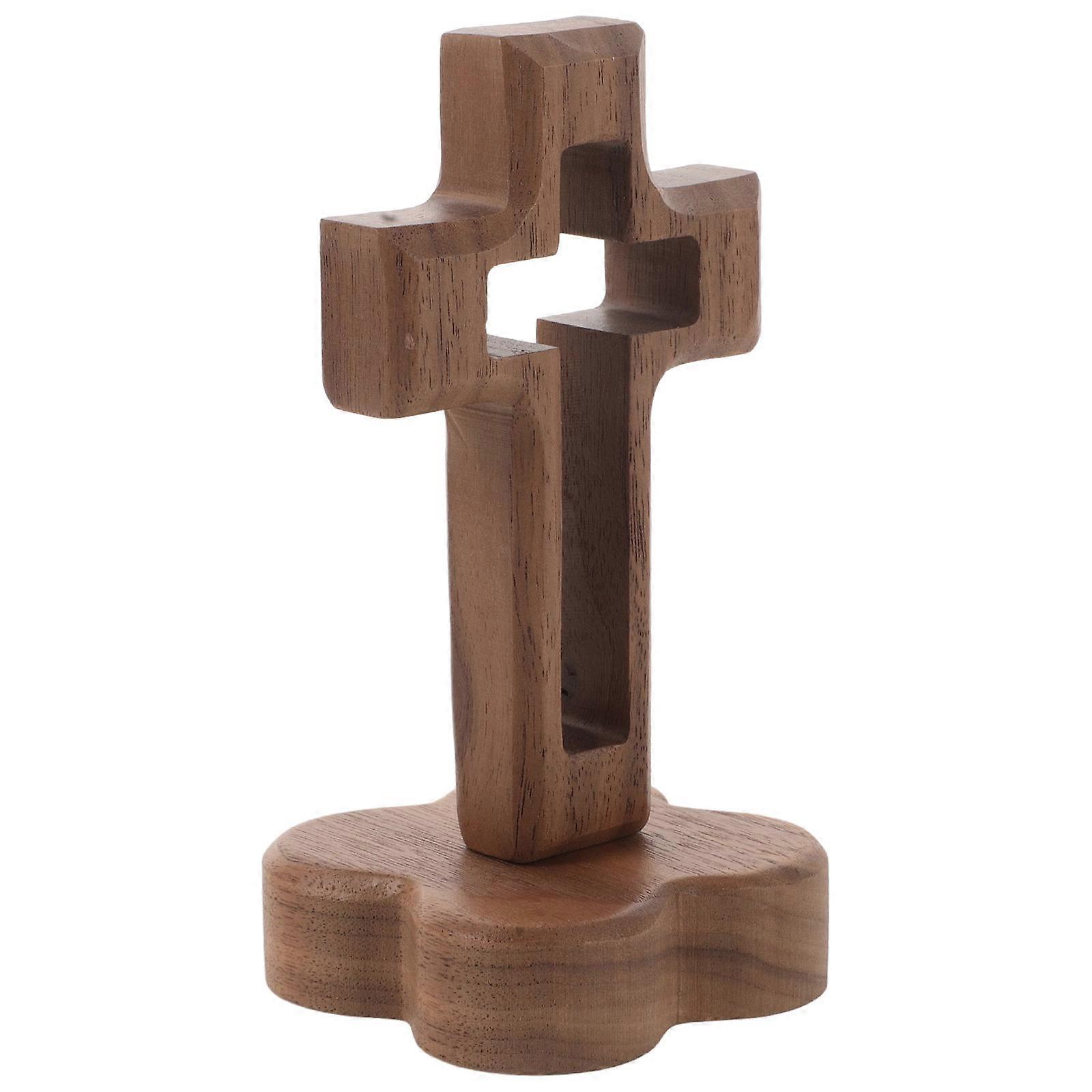 Cross Desktop Wood Plain Cross Wooden Table Cross Rustic Standing Plain Cross Table Altar Wood Cross Holy Land Table Decor