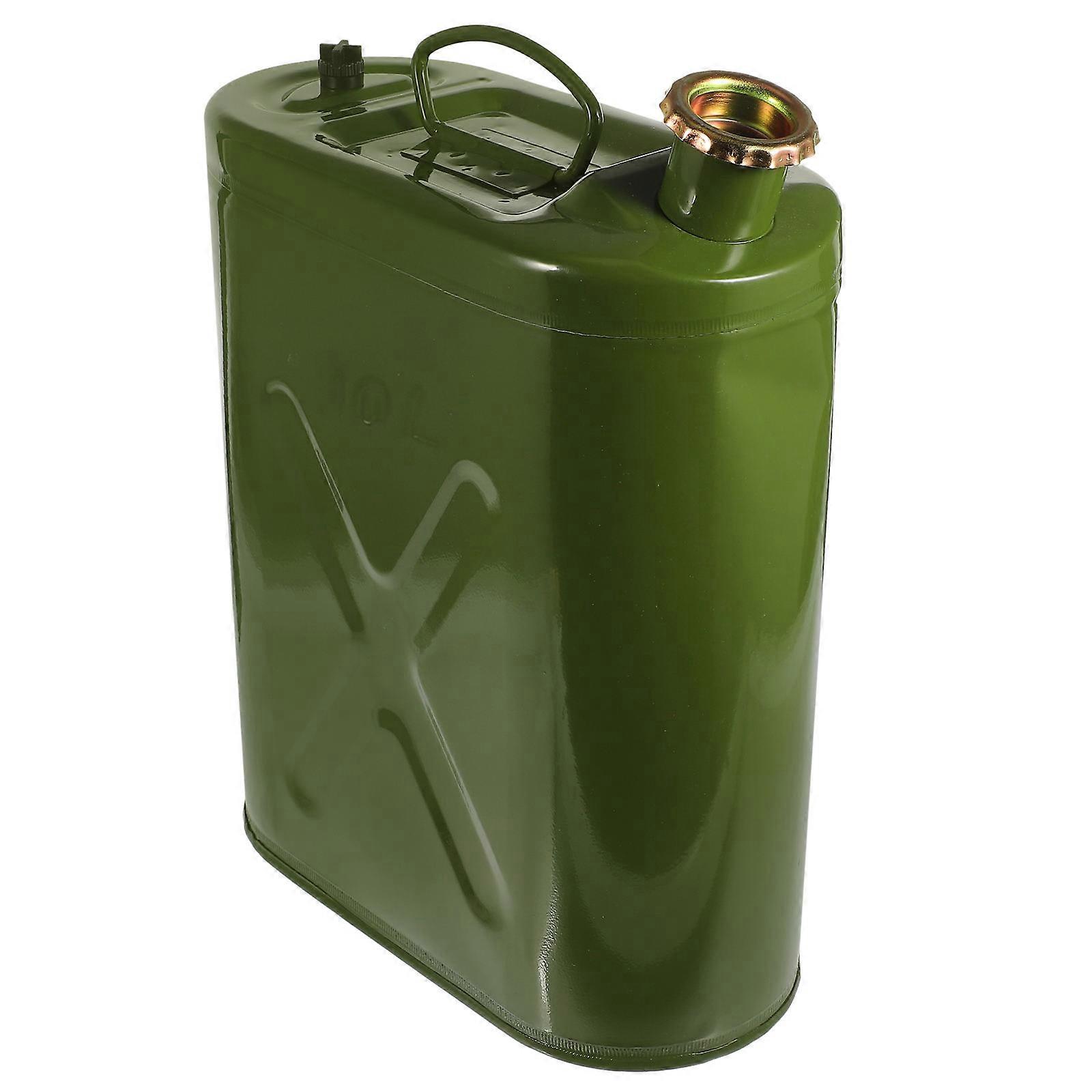 Thickened 10L Gasoline Barrel Outdoor Use Oil Storage Container Green For Daily Use 1Set