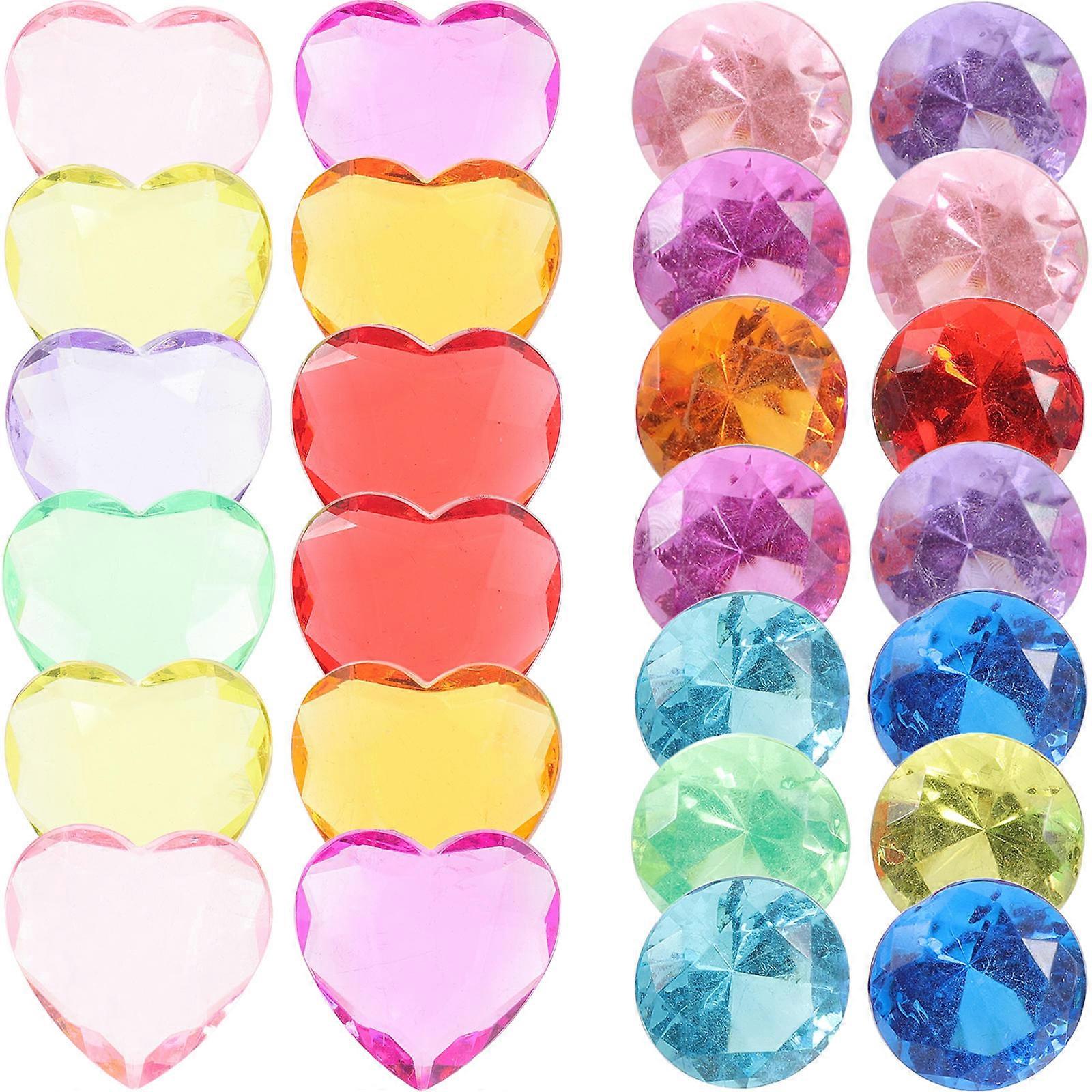 Rhinestone Applique Acrylic Charms School Performances Oval Square 100Pcs