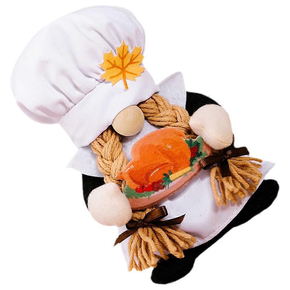 Gnome Decor Elf Shape Thanksgiving Party Atmosphere Enhancement PP Cotton Cloth Gravels 7.9×4.7×3.1in 1Pack
