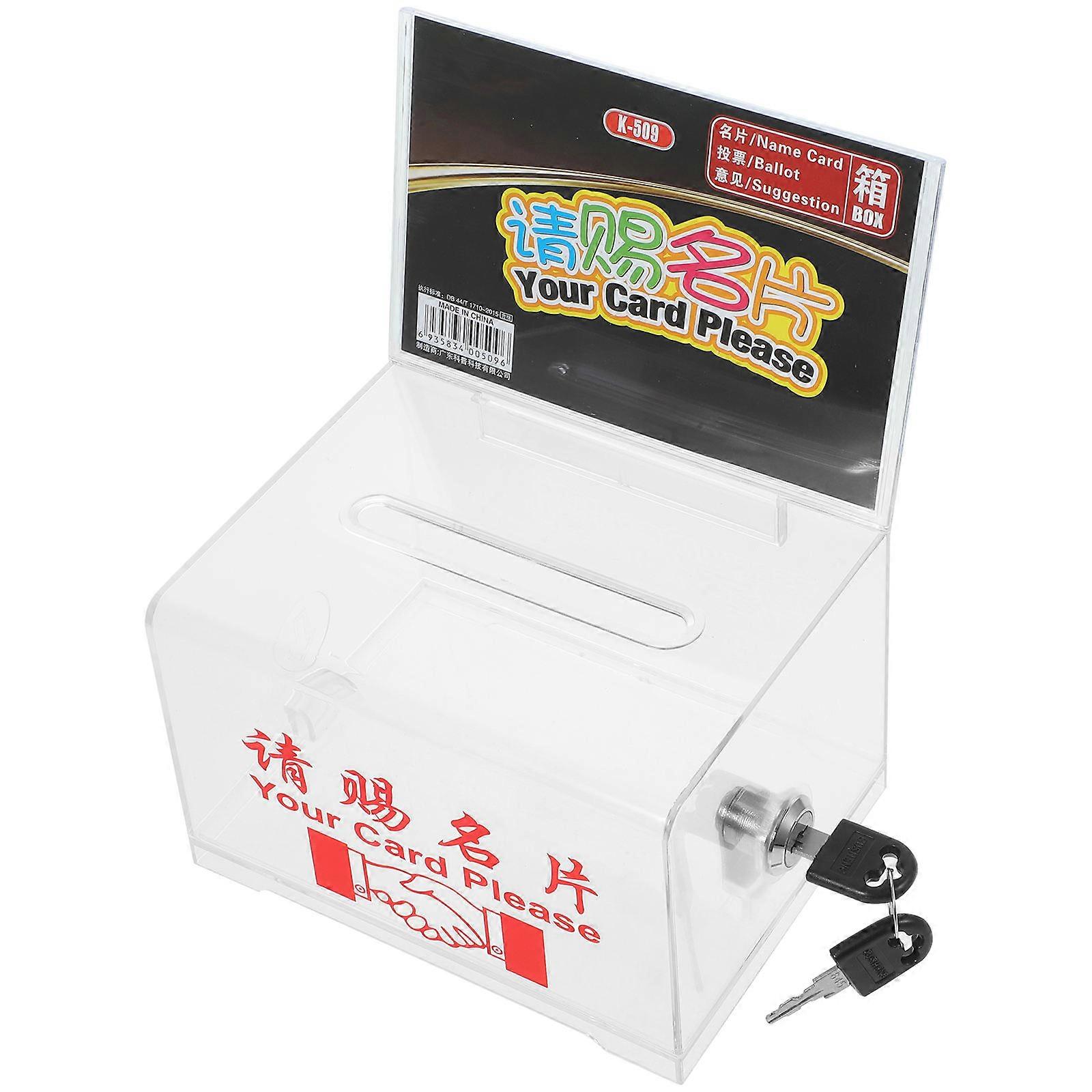 Business Card Display Holder For Clinics Simple Structure Large Capacity Transparent 1 Set