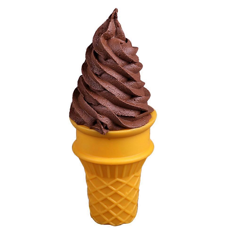 Brown Artificial Ice Cream Model for Decor with Realistic Shape and High Grade PVC Plastic Material