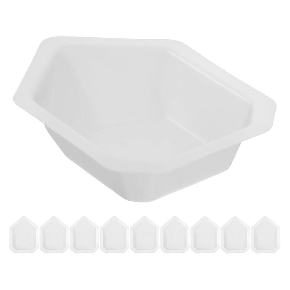 Reusable White Plastic Weighing Boats for Laboratory with Strong Material and Precise Measurement 10pcs