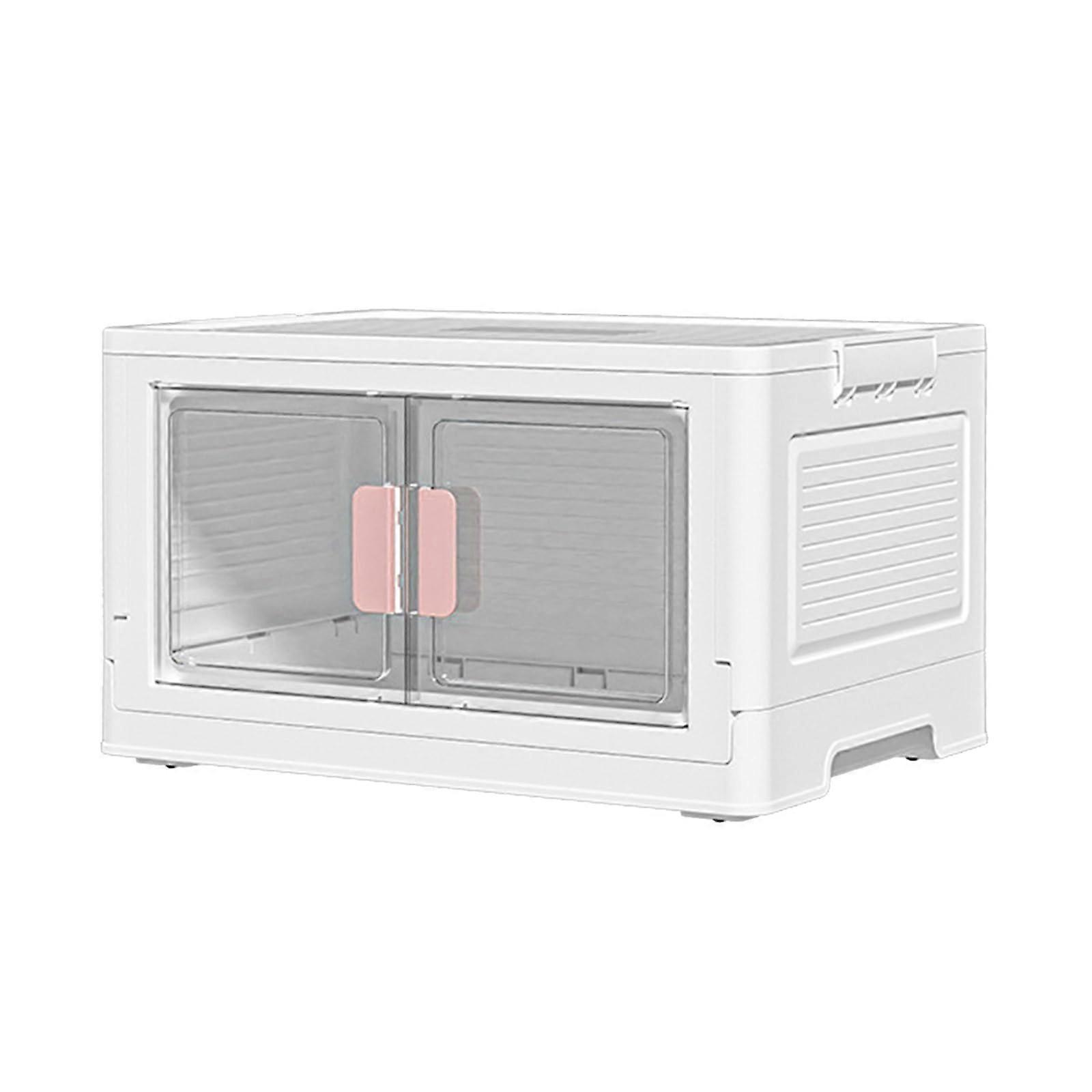 Stylish Double Door Storage Cabinet Stackable On Wheels Book Organizer For Bedroom And Living Room Model BL