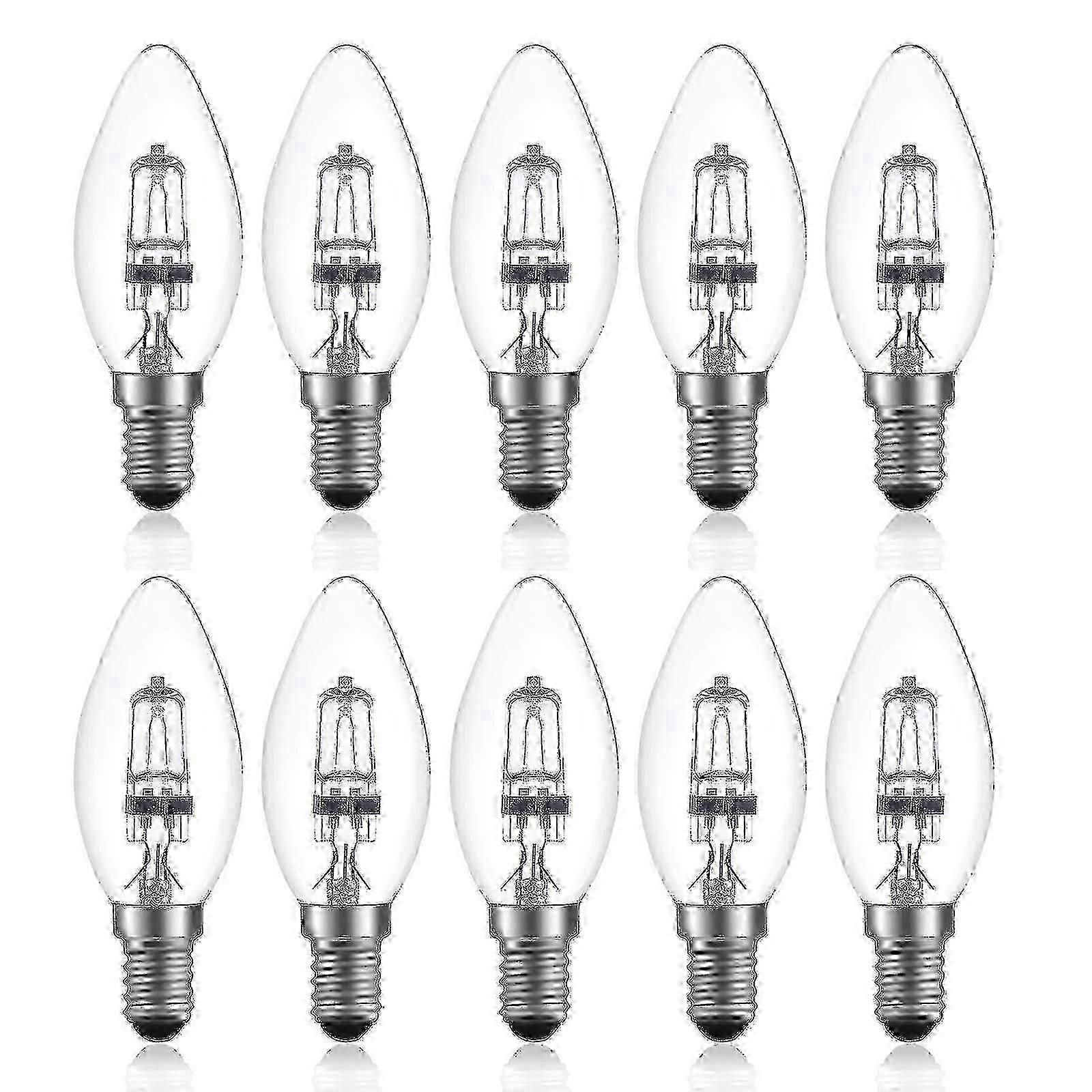 Ampoule halogène 42 W E14 C35 à intensité variable AC 220-240 V Blanc chaud 2700 K Ampoule halogène transparente E14 (10 pièces)