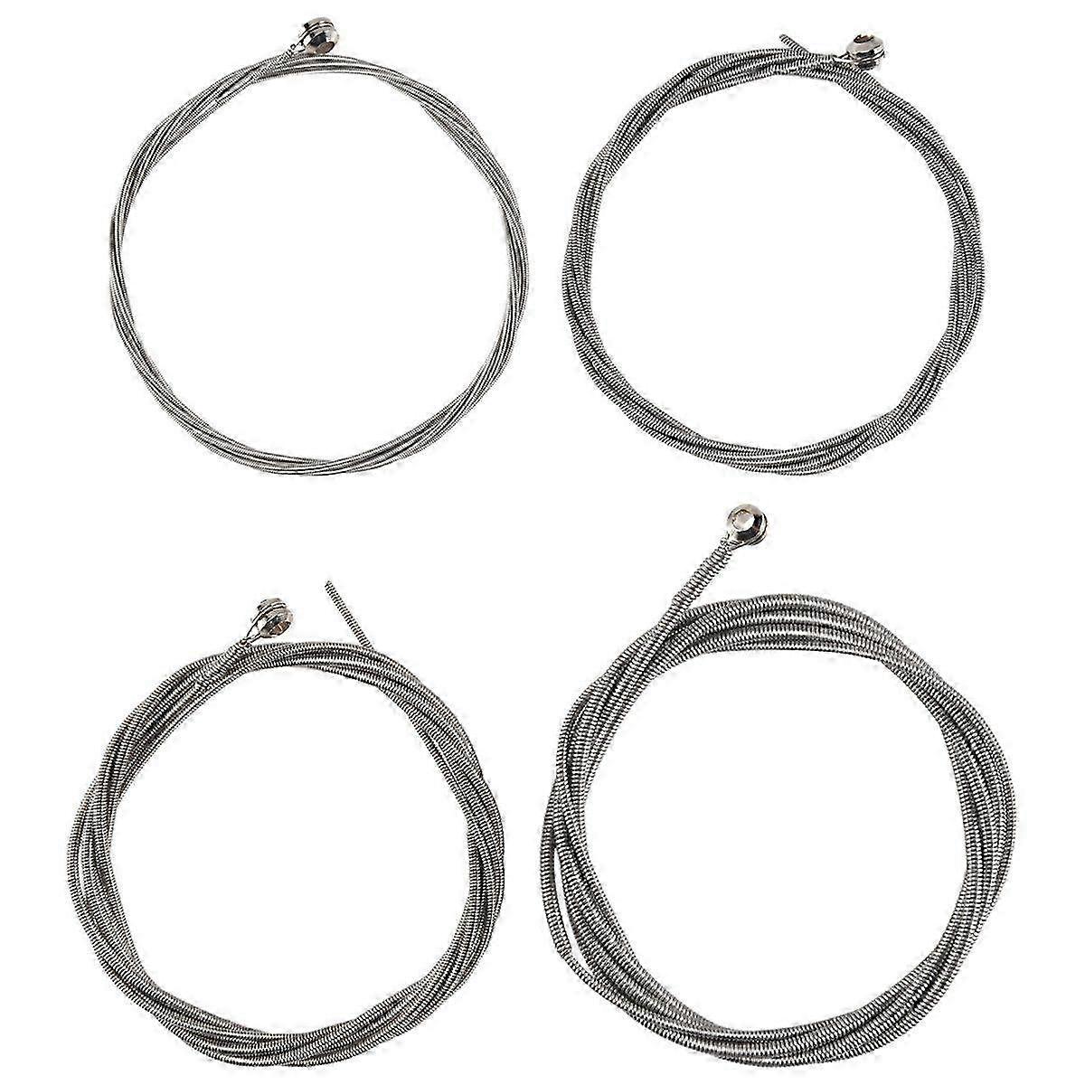 Set of 4 Steel Strings for 4-String Bass Guitar - High-Quality Replacement Strings for Enhanced Sound and Performance