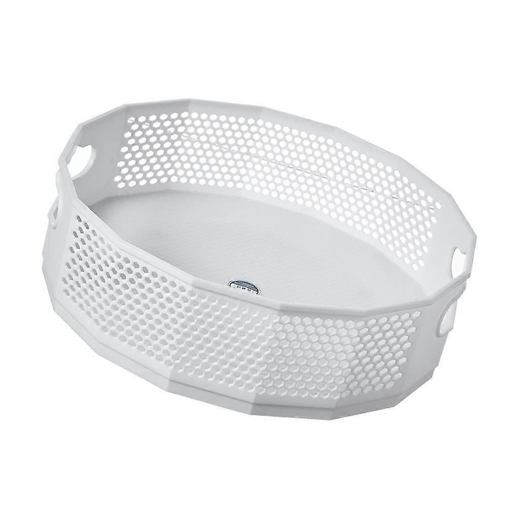 منظم تخزين بلاستيكي أبيض لتوابل المكياج ومستحضرات التجميل بحجم صغير