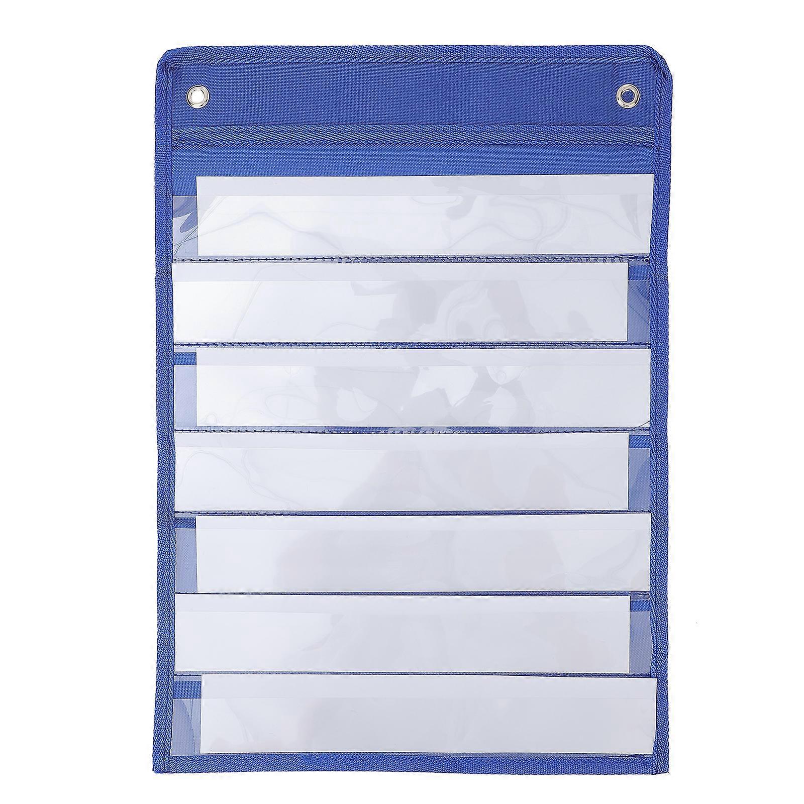 Blue Polyester Wall Pocket for Handbag Storage Organizer with 7Layer Design Fits Classroom and Home Use 7 Layer PET