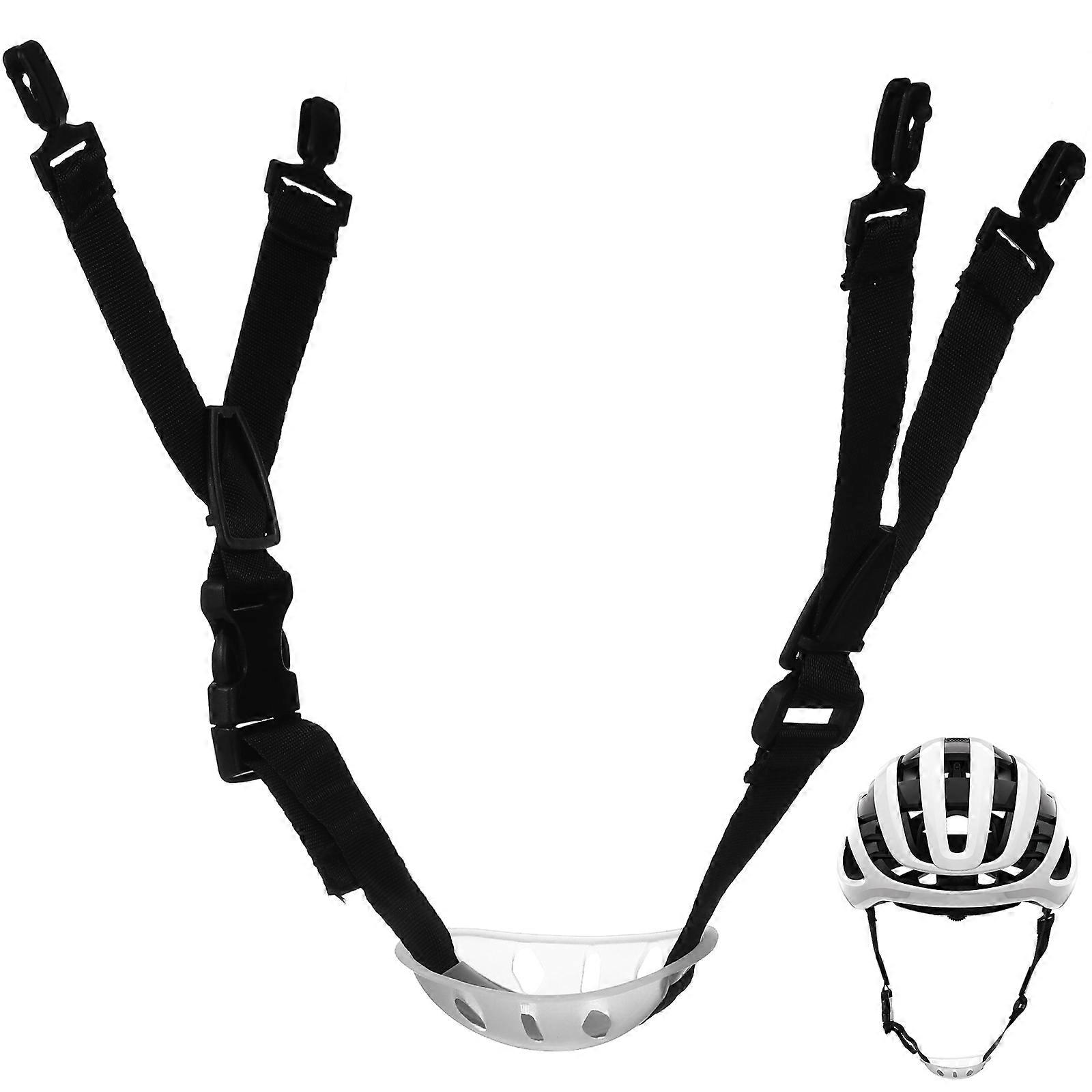 Durable Hard Hat Chin Straps 6Pcs Adjustable Safety Straps for Construction Workers Black Design