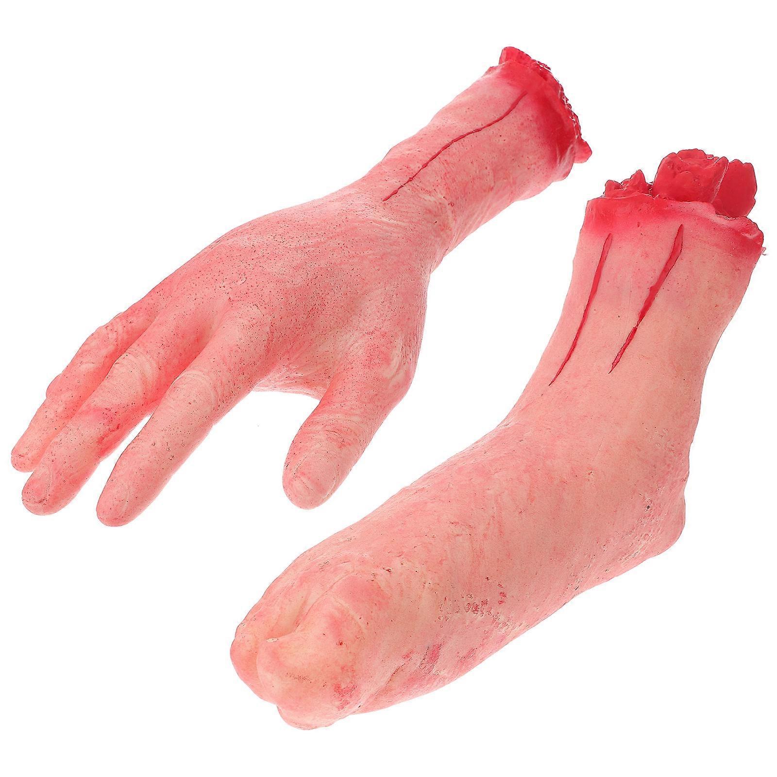 Practical Decorations 2Pack Assorted Color Hand Shape Halloween Trick Props
