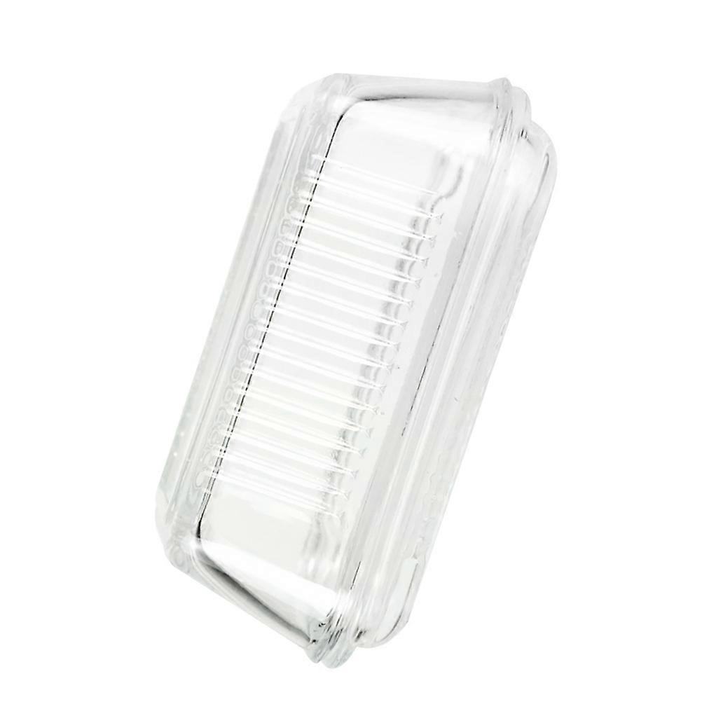Elegant Transparent Glass Butter Dish with DustProof Cover for Home Use Perfect for Parties and Events 1pc