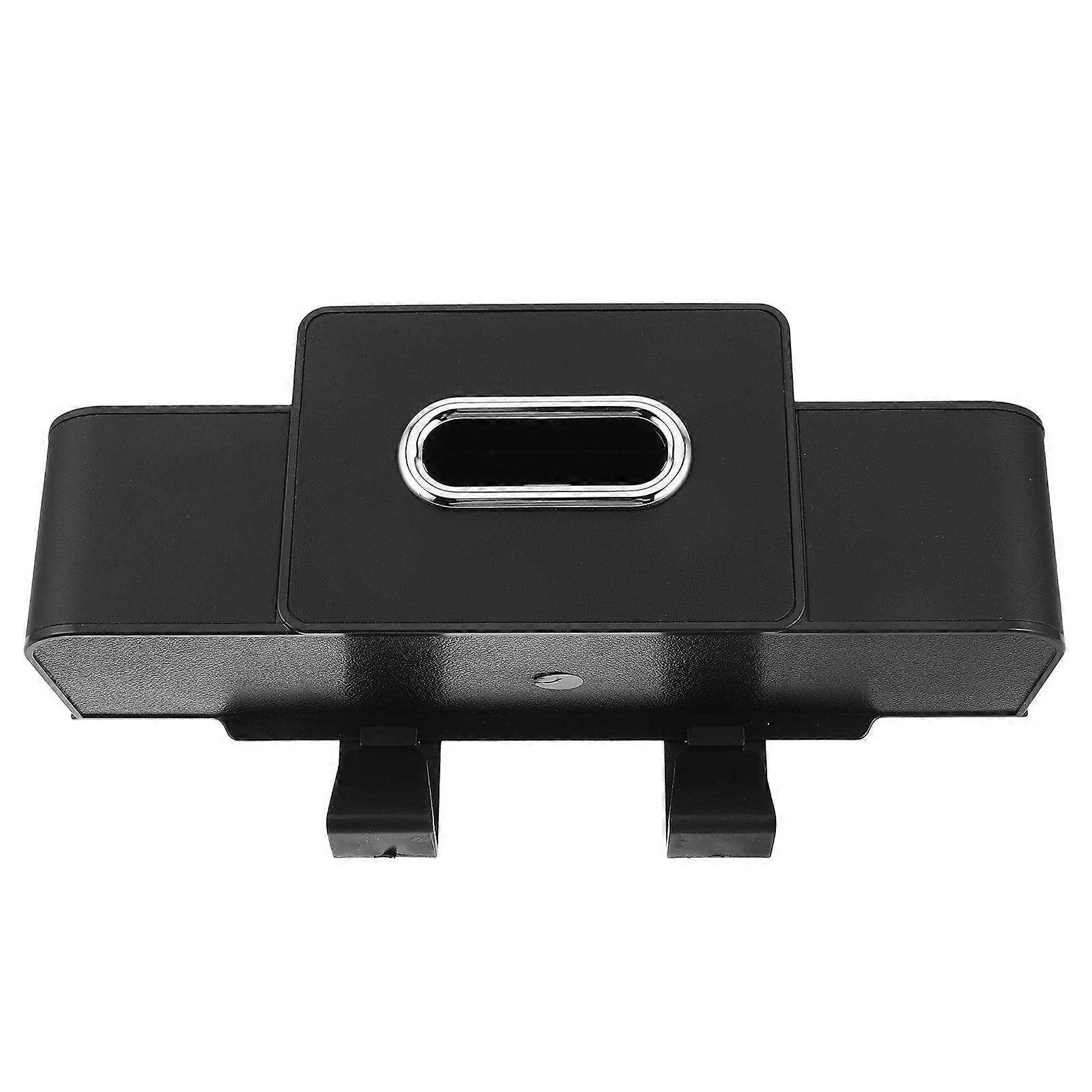 Backseat Storage Box Designed For Drivers And Families In Black With Hooks And A Built-In Tissue Box For Convenience 1Pcs