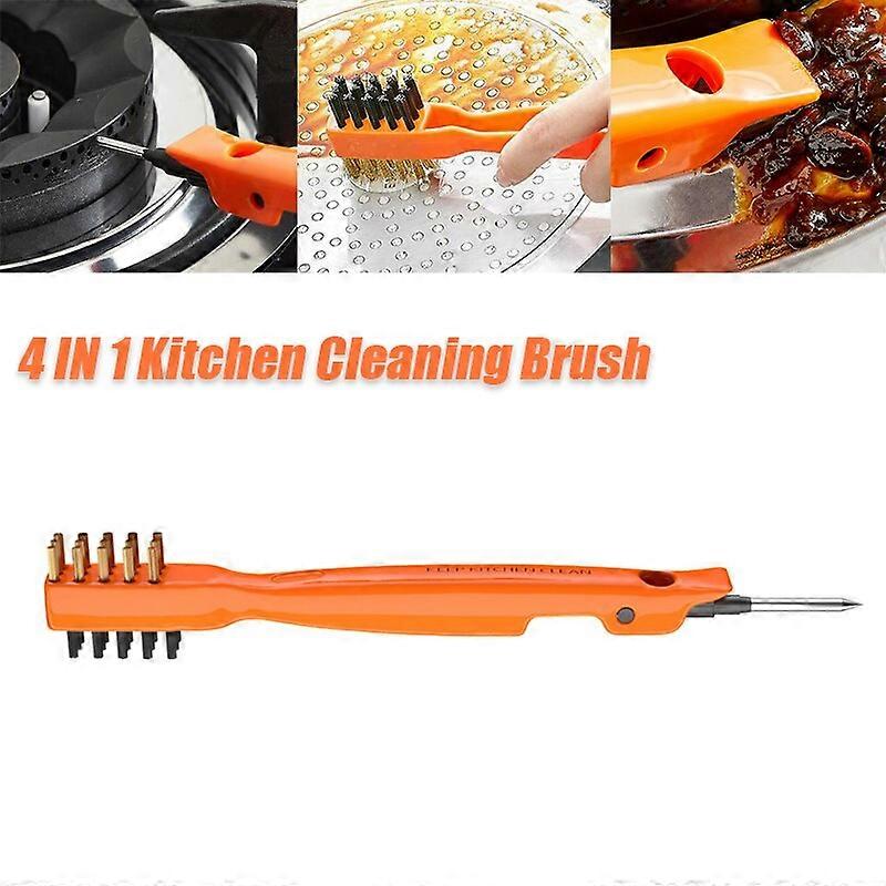 1pc Kitchen Double Head Brush Cleaning Brush for Stovetop Use Sink Scourer Kitchen Utensil Gas Double Sided Gadgets Tools