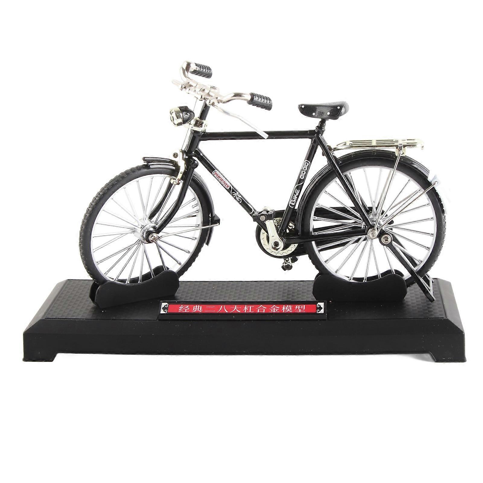 Alloy Bicycle Model Vintage Miniature Simulation Collection Free Standing Bike Model with Inflator Briefcase