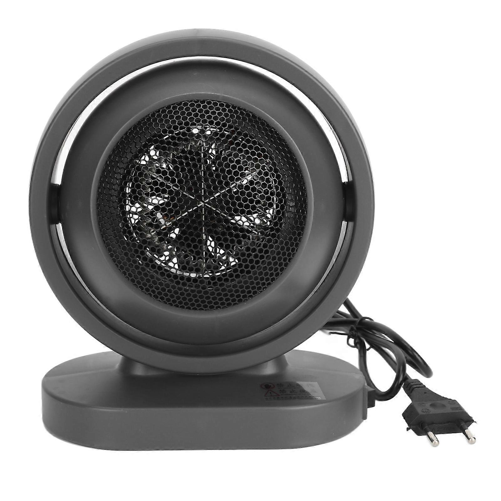 Compact Grey Desktop Heater with Quick Warm-Up & EU Plug for Home