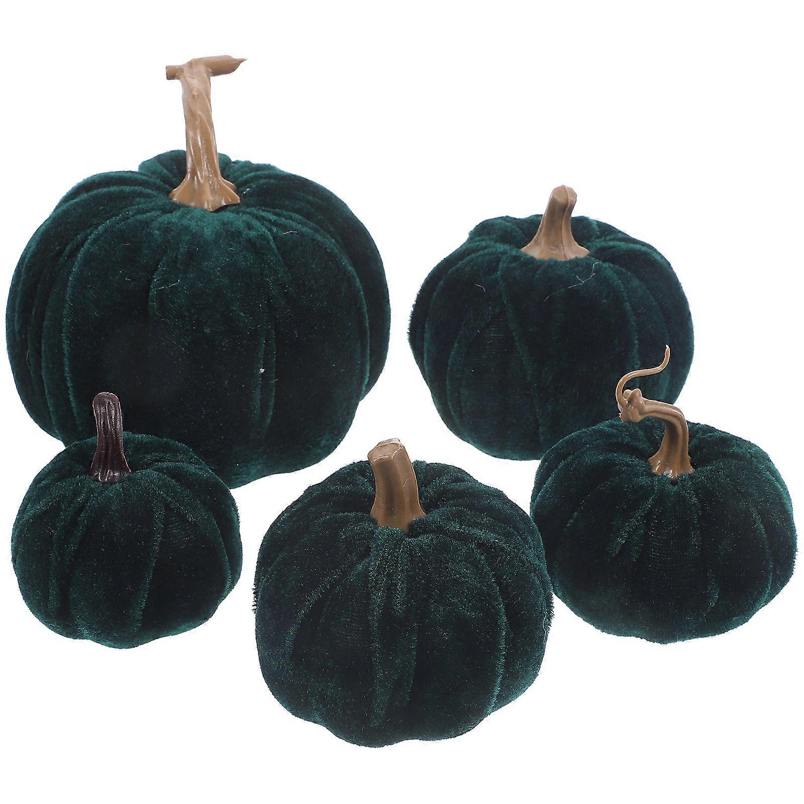Artificial Pumpkin Decor 5Pcs Set For Thanksgiving Halloween Events Indoor Outdoor Use 6.5CM 8CM 9CM Volume