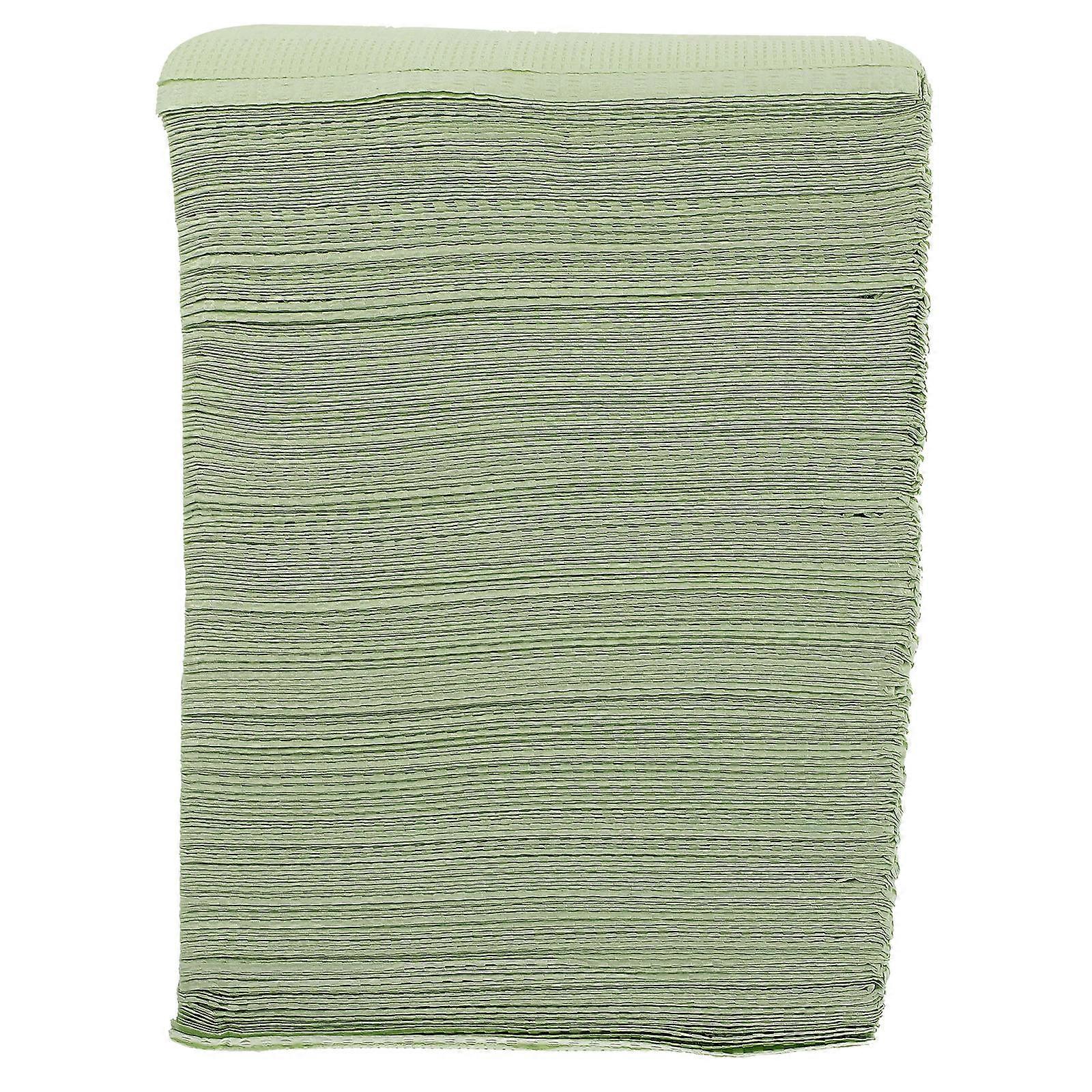 High Absorption 125Pcs Disposable Table Mat Waterproof For Department Office And Beauty Salon Elegant Green Design