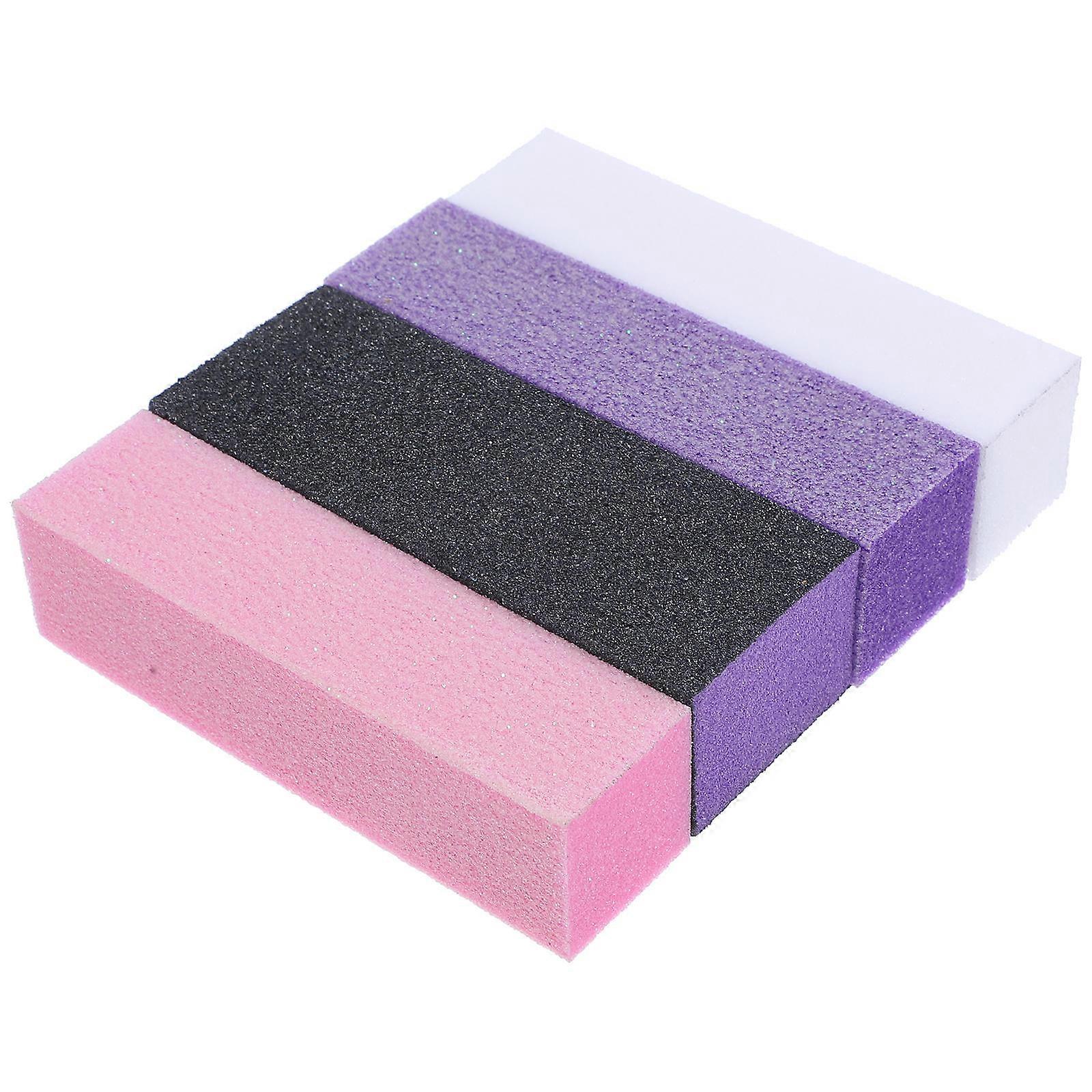 Manicure Sponge Nail Files for Polishing with Assorted Color 20pcs Practical Nail Salon Supplies