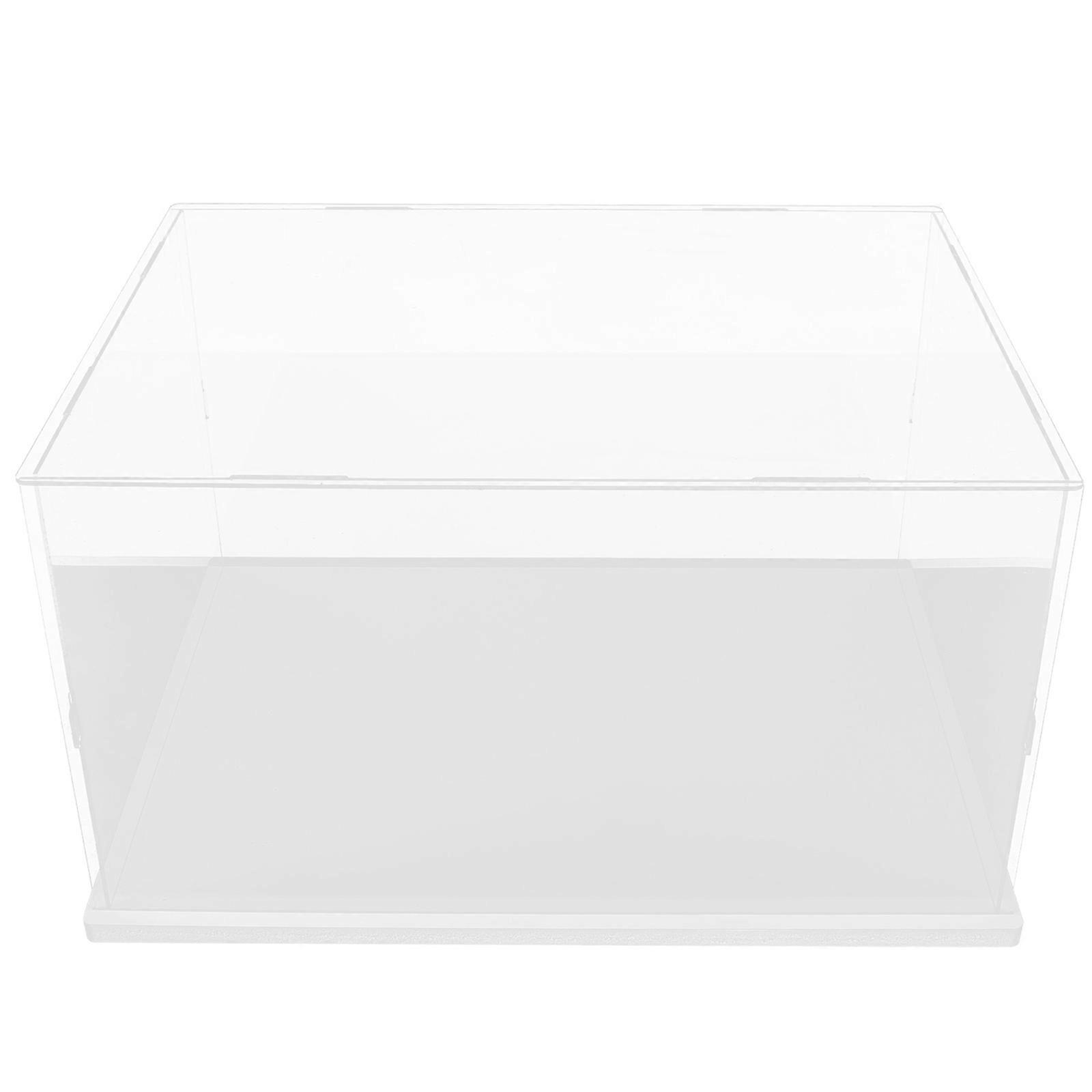Clear Acrylic Display Case for Boxing Gloves Sturdy Showcase for Figurines, Collectibles & Dustproof Storage Modern Design Organizer