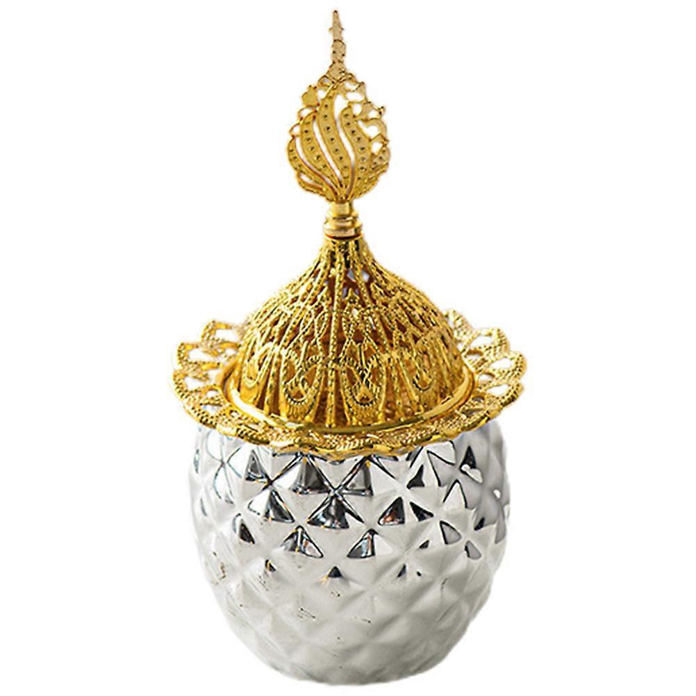 Middle Eastern Decorative Ceramic Censer Aromatherapy Stylish Home Decor Assorted Color 1Set
