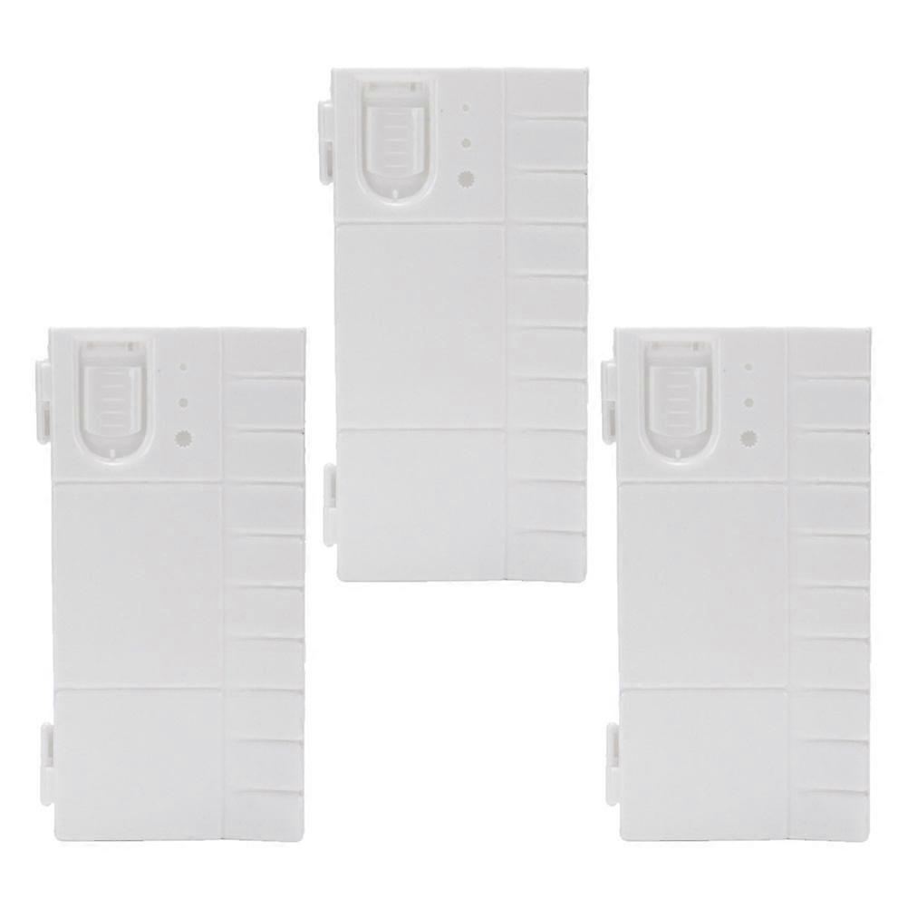 Watercolor Pigment Box Rectangular White Plastic for Art Creation 3Pcs