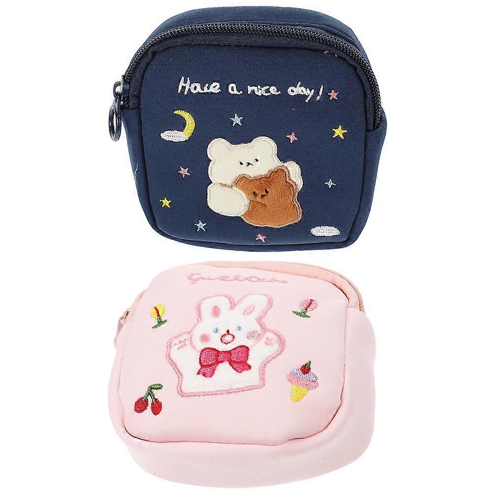 Sanitary Pad Pouch 2Pcs For Daily Use Traveling In Assorted Color Crafted From Cotton For Effective Storage Solutions