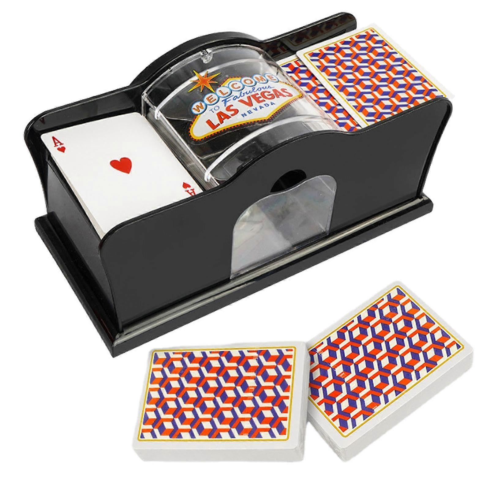 Manual Card Shuffler with 2 Levels, Crank, Card Shuffler, Manual Shuffler, Card Shuffler, Manual Card Shuffler for Playing Cards
