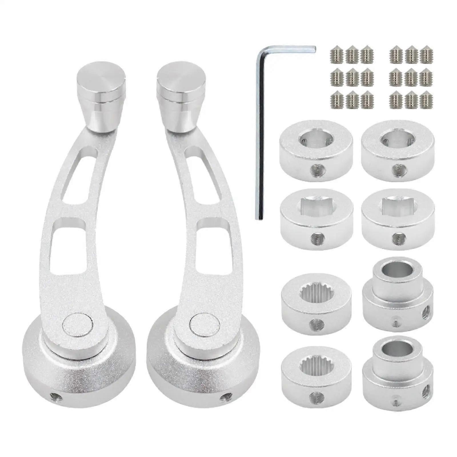 Window Regulator, Manual Electric Crank For Auto Doors, For Parts To Convert, Durable Window Lifter, Silver