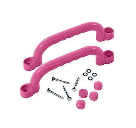 1 Pair Safety Playground Handles Swing Set Kids Safety Hand Grips For Playset Climbing Frame Play House Climbing Frame Play House Handles Pink