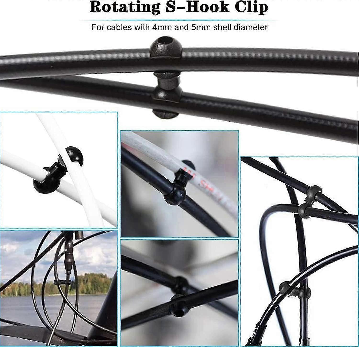 Bicycle Brake Cable Cover Gear Cable Outer Cover with 2 Bowden Cable (Red)