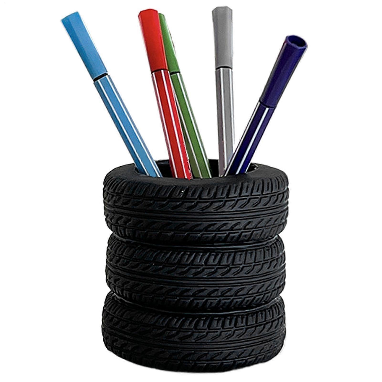 Bleistifthalter Schreibtisch-Organizer - Reifenförmiger Make-up-Pinselhalter für Stifte und Schreibutensilien, Dekorativer Stifthalter