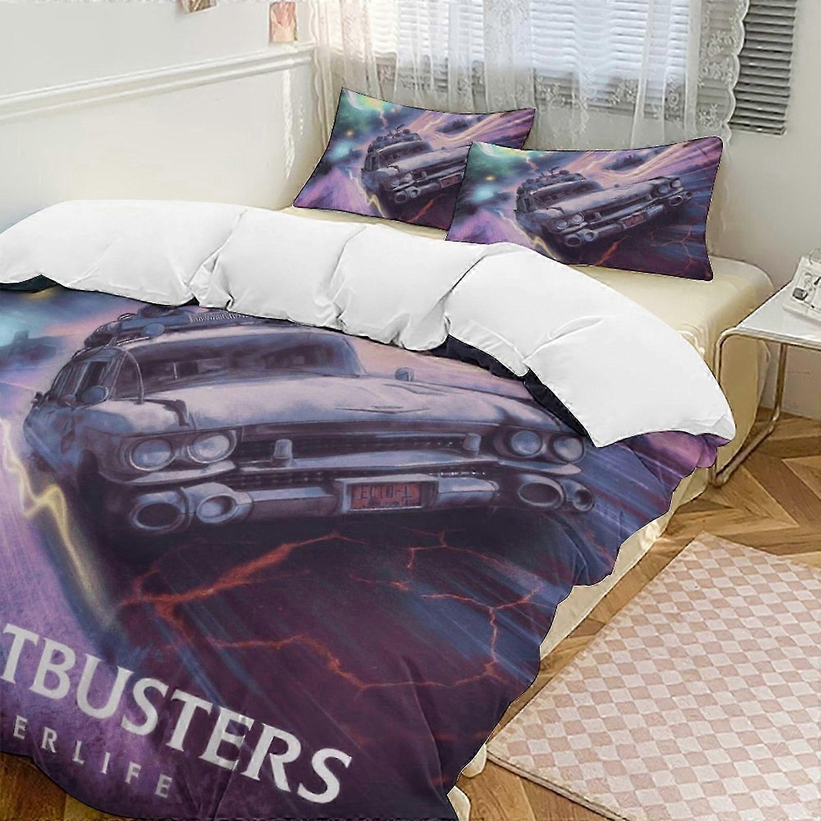 v6832 Bed Sheets Bedding GHOSTBUSTERS Comforter Set Soft 3 Pcs Twin Bedding Sets Thicken for All Season, 1 Comforter 2 Pillow Shams Bed Sheets yuq