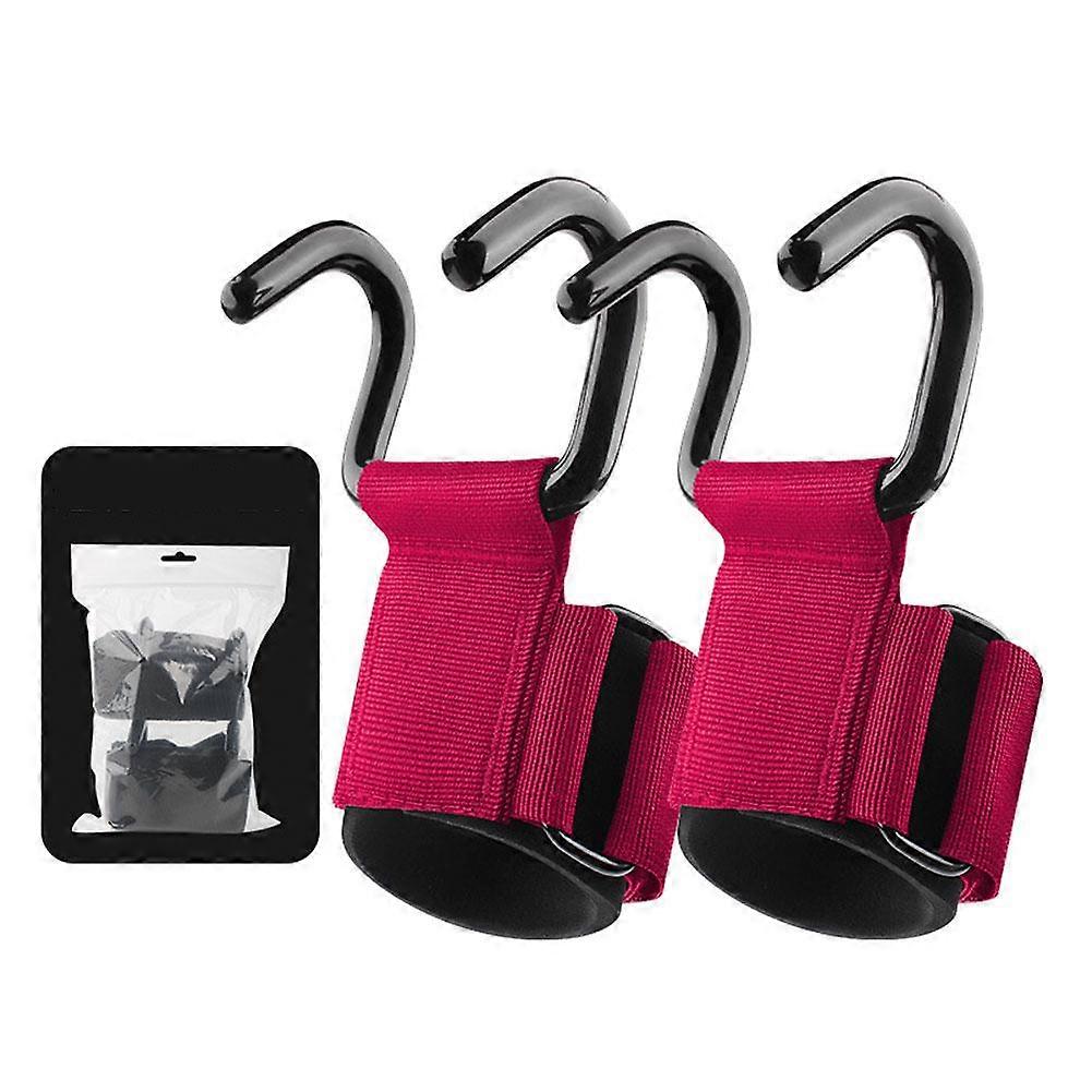 Weightlifting Barbell Double Hook Fitness Wrist Straps Gym Gloves with Support