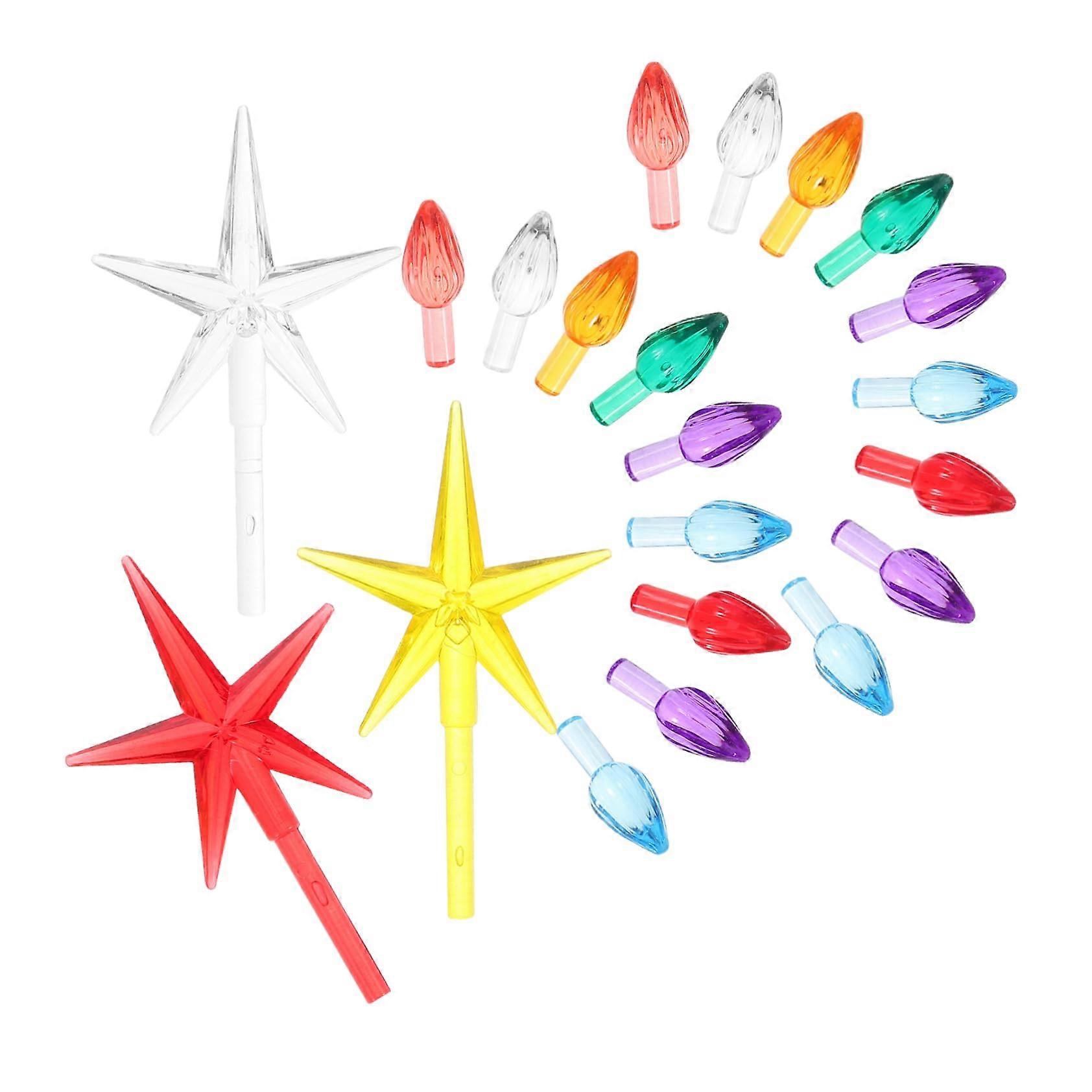 Multicolor LED Christmas Tree Replacement Bulbs for Outdoor Decor, Easy Assembly String Lights
