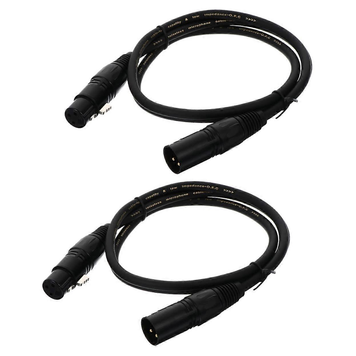 XLR Microphone Cable Pack of 2, Shielded Pin, 1/4 Inch Compatible with Mixers, Speakers for Concerts and Stage Use