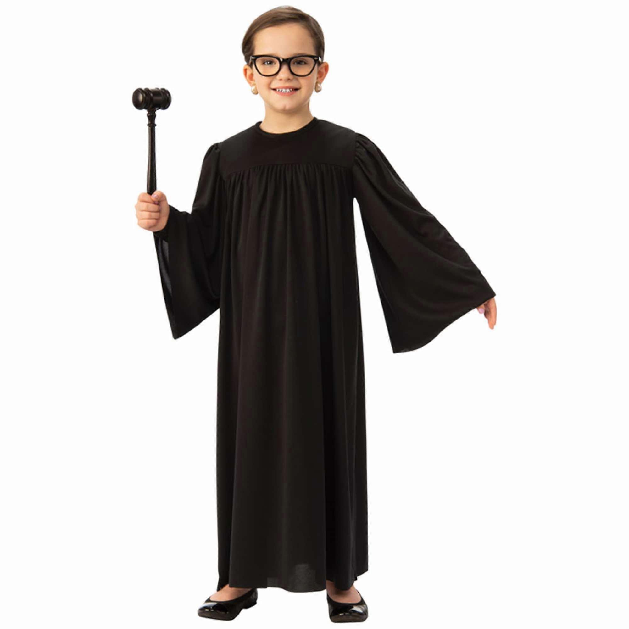 Judge Robe Judicial Attire Supreme Court Unisex Kids Boys Girls Costume Gown