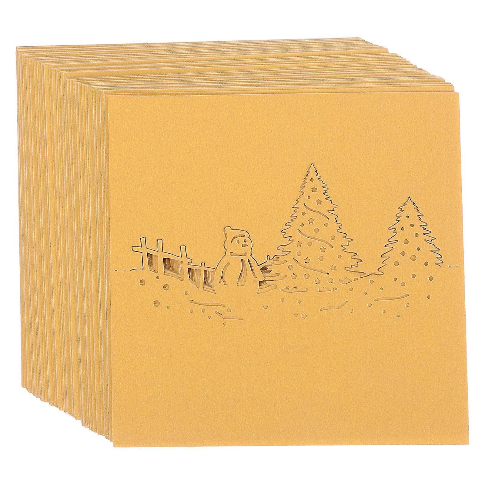 50pcs Christmas Snowman Table Name Cards with Cutout Design, Reusable Festive Place Cards for Holiday Dinner Party Banquet Seating Winter Table