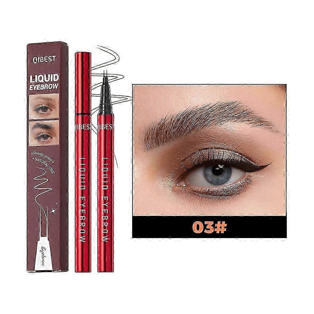 Faux Brow, Natural-Like Liquid Eyebrow Pen with Double-Brush Tip, Fast & Precise Eyebrow Makeup Fz