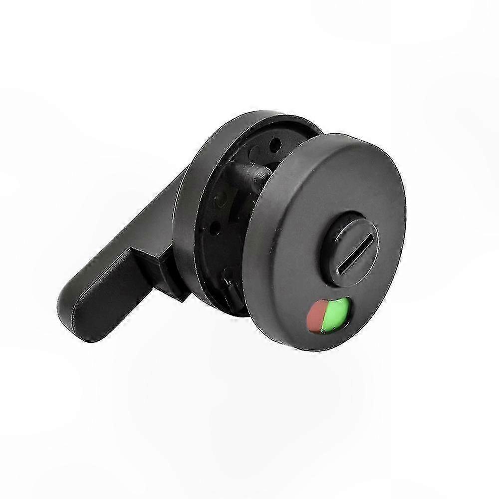 Universal Black Privacy Door Lock for Bathroom, Shower, and Toilet Cubicle with Vacant/Engaged Indicator Bolt Latch System