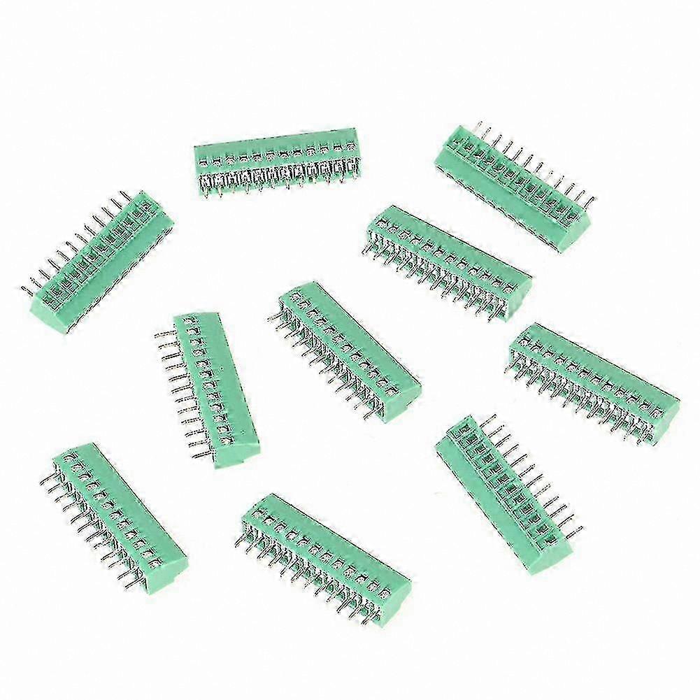 10Pcs 12-Pin 2.54mm Pitch PCB Screw Terminal Blocks for Secure Circuit Connections