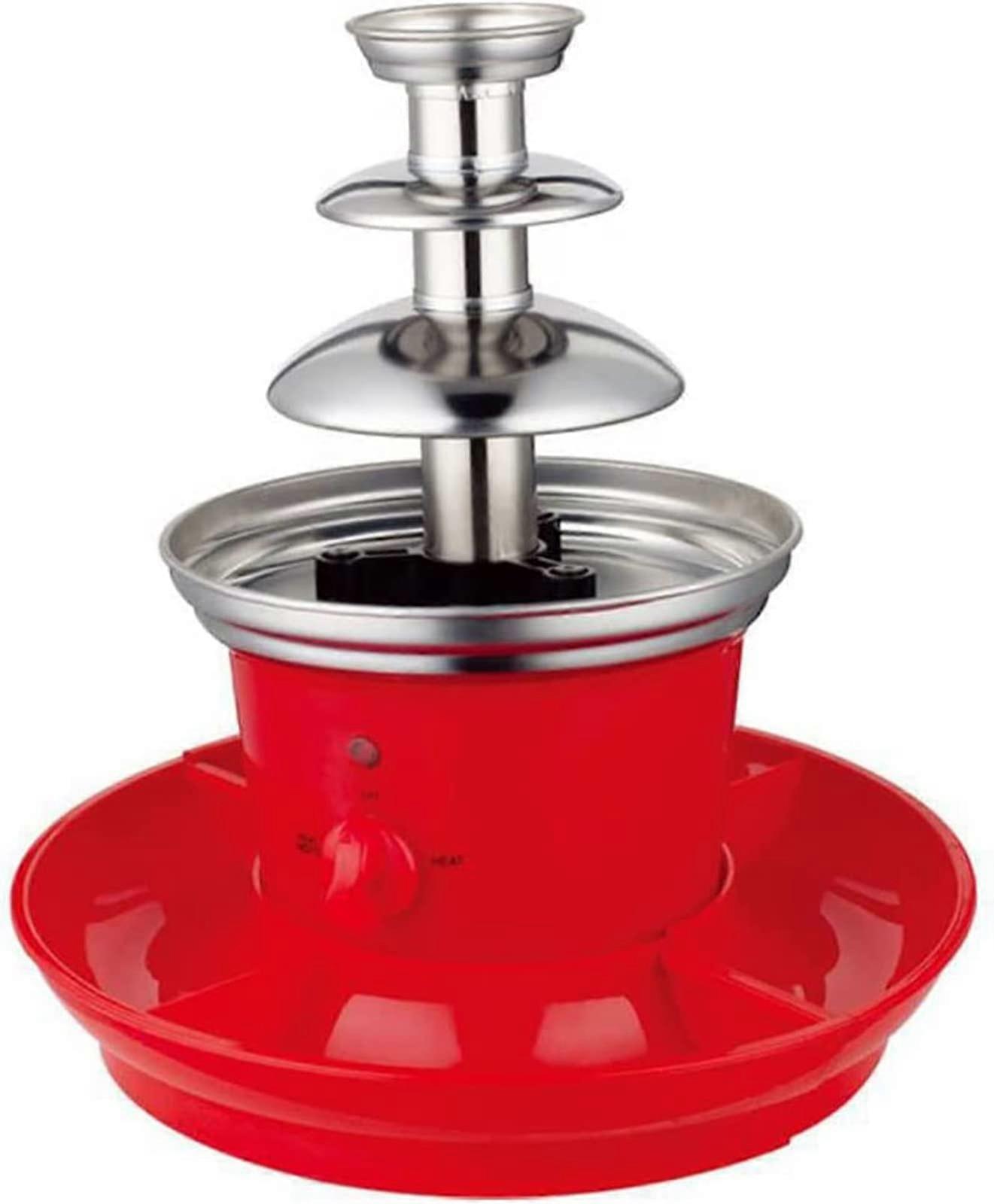 Electric Chocolate Fountain 3Tier Fondue Machine With Removable Tray For Fruits Nuts And Treats Easy To Clean