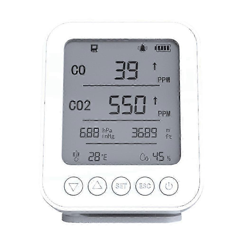 Compatible for CO CO2 Meter Digital Temperature Humidity Tester LCD Carbon Dioxide Detector 2024 Walkbee Walkbee 8316 B