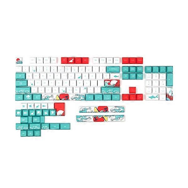 Coral Sea Theme Keycaps PBT 5 Sides Dye Sub Keycap for MX Switch Mechanical Keyboard